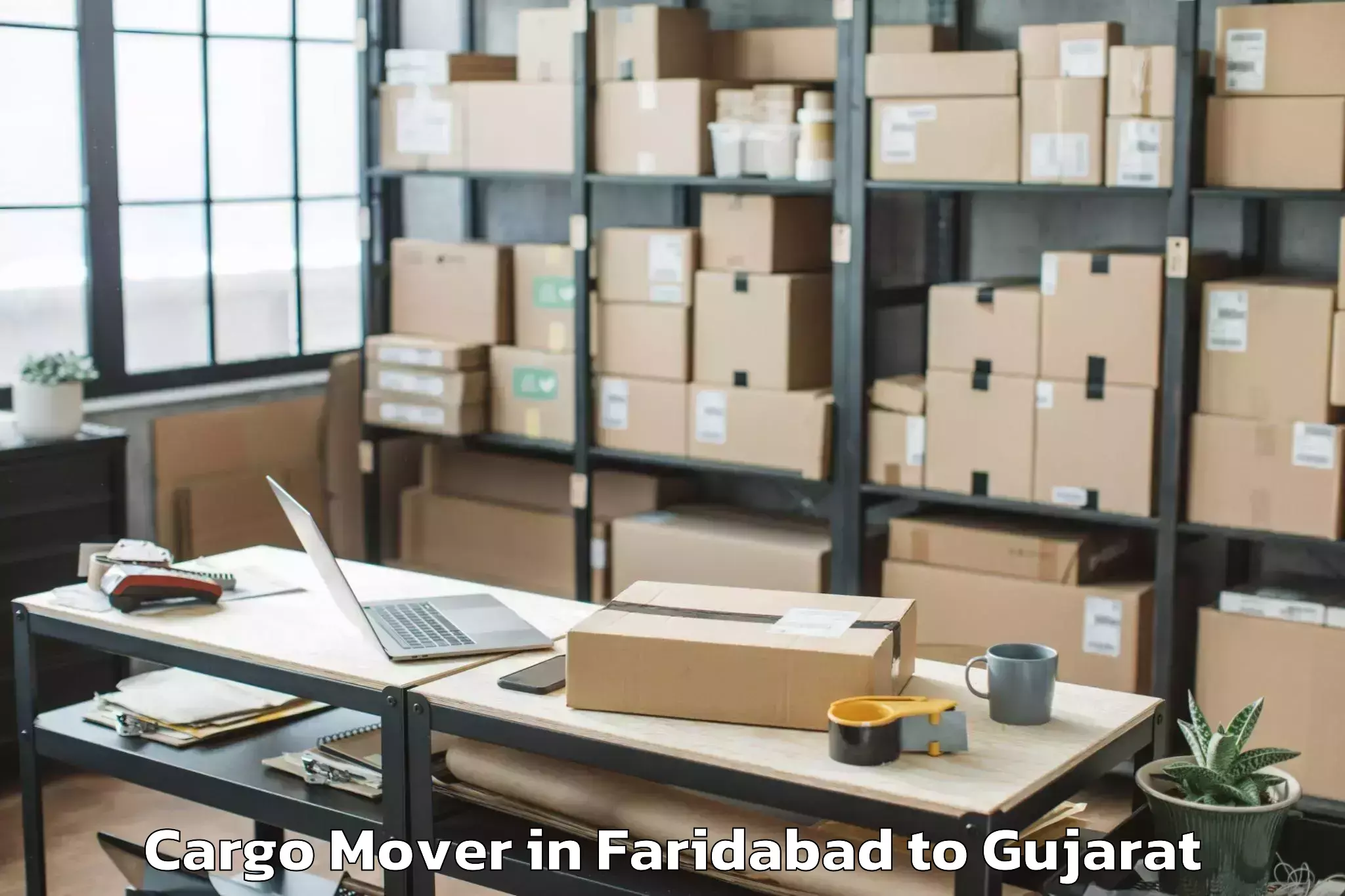 Easy Faridabad to Bhavnagar Airport Bhu Cargo Mover Booking